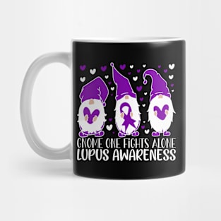 Lupus Awareness Support Gnome One Fights Alone Mug